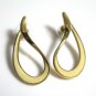 Cream Enamel Gold Tone Post Earrings