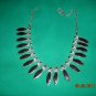 Pakula  Black  on Silver  Necklace and Earrings