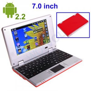 RED 7inch Android Tablet Laptop Netbook Installed WiFi 4gb/256mb (Pouch Case, Charger, Mouse)