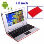 RED 7inch Android Tablet Laptop Netbook Installed WiFi 4gb/256mb (Pouch Case, Charger, Mouse)