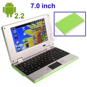 GREEN 7inch Android Tablet Laptop Netbook Installed WiFi 4gb/256mb (Pouch Case, Charger, Mouse)