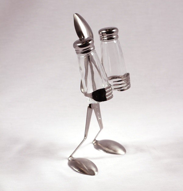 Salt and Pepper Holder SpoonLarge Shakers