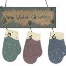 Mittens Warm Winter Greetings Ornament