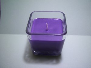 9 oz Soy Candle in Square Glass Jar - Your Choice of Fragrance & Color