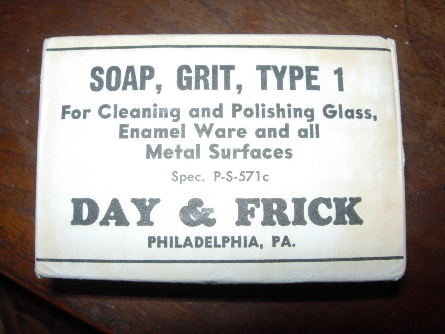 vintage Day & Frick soap in original package, 1800's