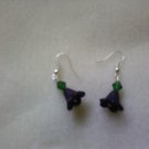 Black Flower Earrings