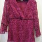 Faded Glory Size Small 4/6 Rose with Design Shirt
