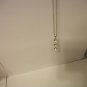 18" Rhinestone Three Solitaire Pendant Necklace