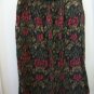Sag Harbor Woman 2X Floral Design Black Skirt
