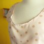 NWOT Pale Pink /w Light Brown Polkadot Print Chiffon Pleated Casual Dress S M