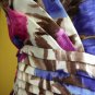 NWT Ivory Pink Purple Blue Painted Floral Print Garden Party Dress USD128 M 10