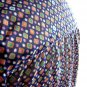 Vintage Vtg 70s 80s Mod Blue Orange Sheer Geometric Print Chiffon Long Sleeved Shirt S M