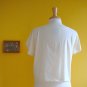 NWOT Cream Off-White Oversized Cropped Tee - Vintage-Look Blue Boy & Dog M L