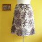 NWT Forever 21 Taupe Purple-Gray Floral Burst Print Floaty Silk Drape Skirt S P