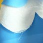 NWOT Sky Blue Gray-White Scallop Wave Trim Sheer Chiffon Swing Tank Top XS S