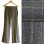 Mango MNG Charcoal Gray Pink Yellow Pinstripes & Checks Contrast Work Pants XS S