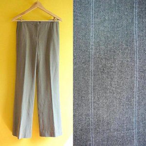 Ann Taylor Dove Gray & Light Blue Pinstriped Tailored Lined Work Pants XS 2 S 4