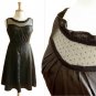 NWOT Classic Glam Black Sweetheart Bustier Little Black Dress /w Lace Yoke XS S