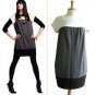Necessary Objects Colorblock White Gray Black Colorblock Winter Knit Dress M L