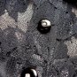 Cocoon Dressy Black Stretch Lace Cocktail Party Occasion Dress /w Satin Bows XXS