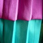 NWT Jade / Kelly Green & Plum Purple Colorblock Lightweight Pleated Dress S M