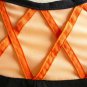 NWOT Perky Navy Blue Peach Orange Colorblocked Applique Shell Top Blouse XS S