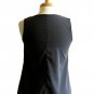 NWOT Perky Navy Blue Peach Orange Colorblocked Applique Shell Top Blouse XS S