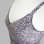 Va Va Voom Retro 90s Gray Neon Pink Yellow Leopard Animal Print Sheath Dress S M