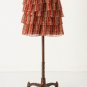 NWT Anna Sui Anthropologie Terrawatt Tiered Chiffon Skirt Red Brown USD148 M 10