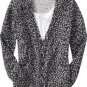 NWT Old Navy Dark Gray White Sprinkled Dots Pattern Cosy Knit Cardigan USD37 S M