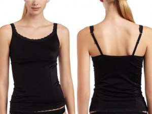 NWT Maidenform Low-Cal Dressing Black Shaping Slimming Camisole /w Lace #40947 M