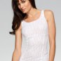 NWT Maidenform Low-Cal Dressing White Lace Shaping Slimming Camisole #40949 L