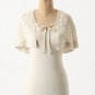 NWT Anthropologie With Wings White Tank Cream Vintage-Look Crochet Cape USD68 M
