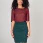 NWT American Apparel Forest Green Interlock Knit Stretch Pencil Skirt USD36 XS
