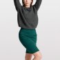 NWT American Apparel Forest Green Interlock Knit Stretch Pencil Skirt USD36 XS