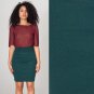 NWT American Apparel Forest Green Interlock Knit Stretch Pencil Skirt USD36 XS