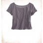 NWT Aerie Smoky Gray Red Green White Triangle Print Cropped T-Shirt Tee L
