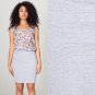 NWT American Apparel Pale Heather Gray Interlock Knit Stretch Pencil Skirt $36 L