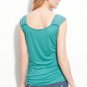 NWT T Tahari Ava Light Mustard Brown Ruched Draped Cowlneck Knit Top USD48 S M P