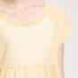NWT WallpapHer Pale Yellow White Polka Dot Sheer Chiffon Peplum Blouse Top $32 S