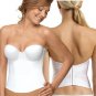 NWT Maidenform Custom Lift Shaping Longline Bra Corset 09655 USD48 White M L 38C
