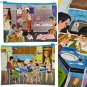 NWT French Lesson Family Morning Print Cosmetics Makeup Travel Pencil Case Pouch