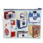 NWT Closeup-Ready Vintage Camera Print Cosmetics Makeup Travel Pencil Case Pouch