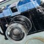 NWT Closeup-Ready Vintage Camera Print Cosmetics Makeup Travel Pencil Case Pouch
