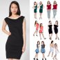 NWT American Apparel Wear 6 Ways Black Fine Jersey T-Shirt Pillowcase Dress XS S