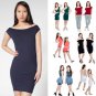 NWT American Apparel 6 Ways Navy Blue Fine Jersey Tshirt Pillowcase Dress XS S