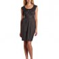 NWT Anne Klein AK Charcoal Gray Menswear Fitted Pleated Dress USD139 14 L Petite