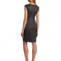 NWT Anne Klein AK Charcoal Gray Menswear Fitted Pleated Dress USD139 14 L Petite