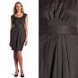 NWT Anne Klein AK Charcoal Gray Menswear Fitted Pleated Dress USD139 14 L Petite