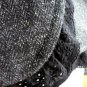 Dark Brown Chevron Weave Tweed Suit Jacket Blazer /w Detachable Black Lace M 8